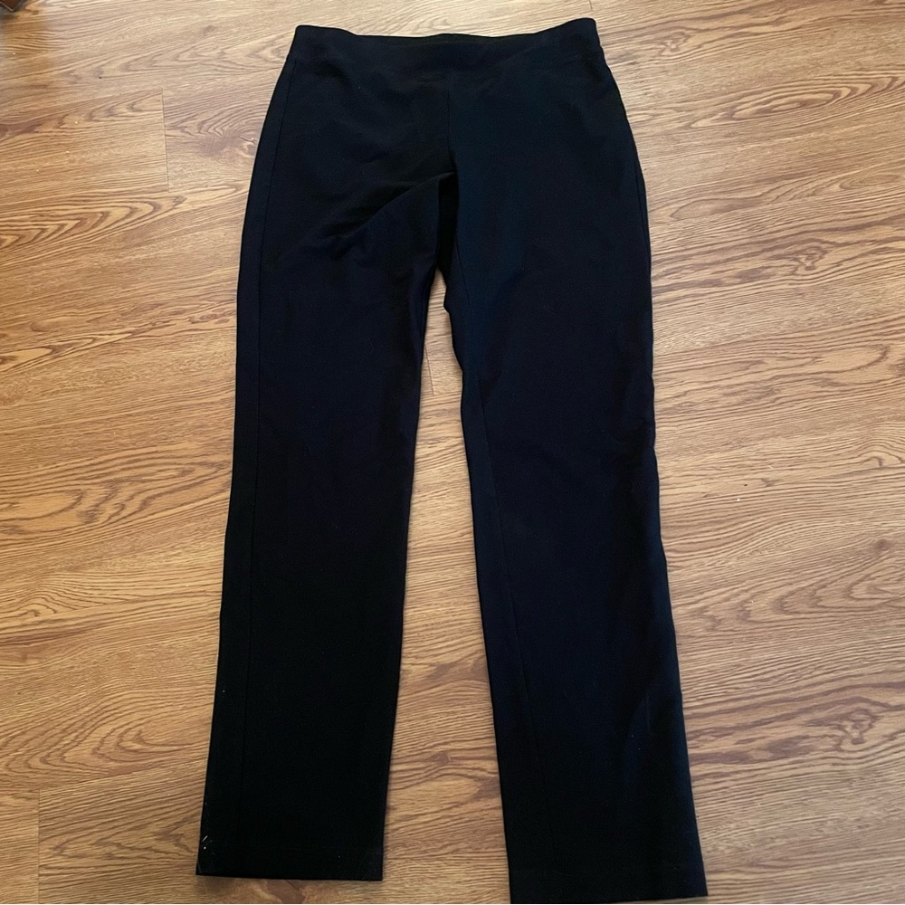 Eileen Fisher Women’s Black Pull On Ankle Pants Size XXS Viscose Nylon Stretch